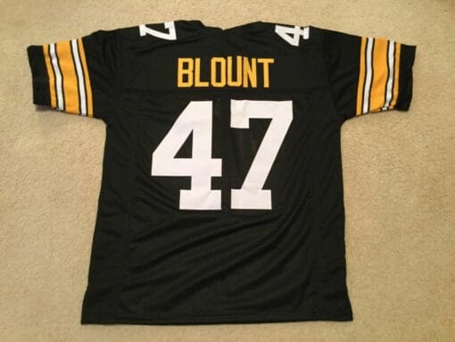 UNSIGNED CUSTOM Sewn Stitched Mel Blount Black Jersey