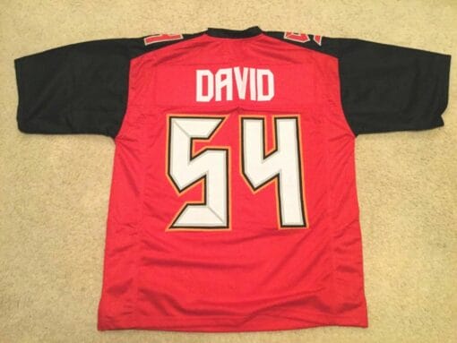 UNSIGNED CUSTOM Sewn Stitched Lavonte David Red Jersey
