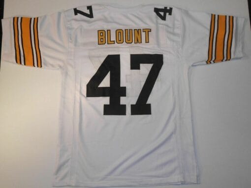UNSIGNED CUSTOM Sewn Stitched Mel Blount White Jersey