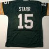 UNSIGNED CUSTOM Sewn Stitched Bart Starr Green Jersey