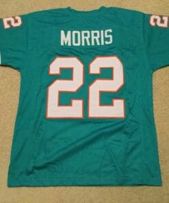 UNSIGNED CUSTOM Sewn Stitched Mercury Morris Teal Jersey