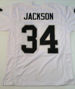 UNSIGNED CUSTOM Sewn Stitched Bo Jackson White Jersey