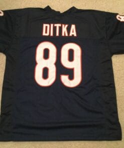 UNSIGNED CUSTOM Sewn Stitched Mike Ditka Blue Jersey