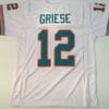 UNSIGNED CUSTOM Sewn Stitched Bob Griese White Jersey