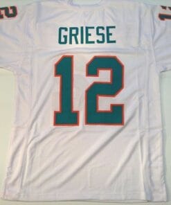 UNSIGNED CUSTOM Sewn Stitched Bob Griese White Jersey