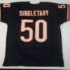 UNSIGNED CUSTOM Sewn Stitched Mike Singletary Blue Jersey