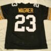UNSIGNED CUSTOM Sewn Stitched Mike Wagner Black Jersey