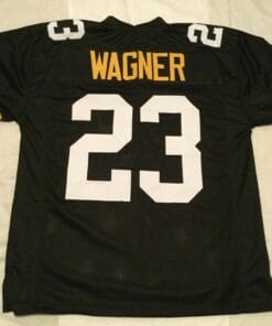 UNSIGNED CUSTOM Sewn Stitched Mike Wagner Black Jersey