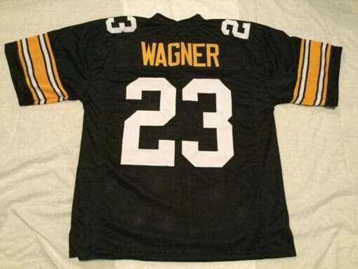 UNSIGNED CUSTOM Sewn Stitched Mike Wagner Black Jersey