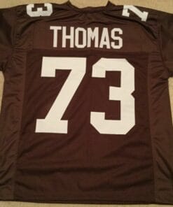 UNSIGNED CUSTOM Sewn Stitched Joe Thomas Old Style Brown Jersey