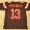 UNSIGNED CUSTOM Sewn Stitched Odell Beckham Jr Brown Jersey