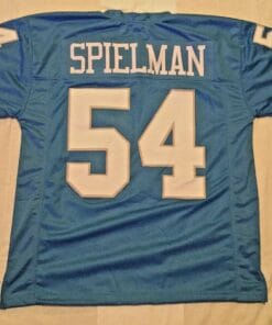 UNSIGNED CUSTOM Sewn Stitched Chris Spielman Blue Jersey