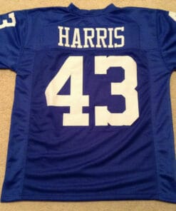UNSIGNED CUSTOM Sewn Stitched Cliff Harris Blue Jersey