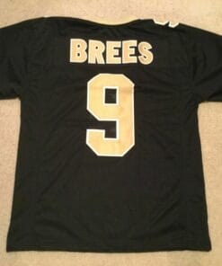 UNSIGNED CUSTOM Sewn Stitched Drew Brees Black Jersey
