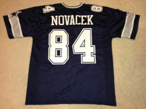 UNSIGNED CUSTOM Sewn Stitched Jay Novacek Blue Jersey
