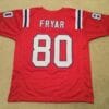UNSIGNED CUSTOM Sewn Stitched Irving Fryar Red Jersey