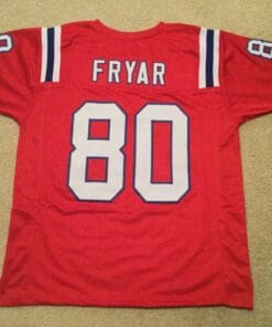 UNSIGNED CUSTOM Sewn Stitched Irving Fryar Red Jersey