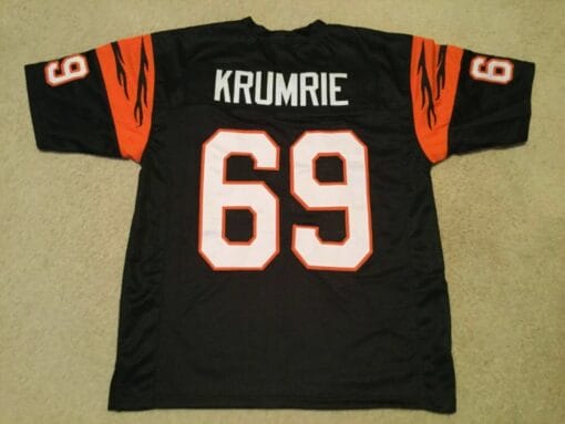 UNSIGNED CUSTOM Sewn Stitched Tim Krumrie Black Jersey