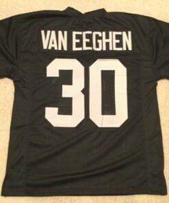 UNSIGNED CUSTOM Sewn Stitched Mark Van Eeghen Black Jersey