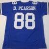 UNSIGNED CUSTOM Sewn Stitched Drew Pearson Blue Jersey