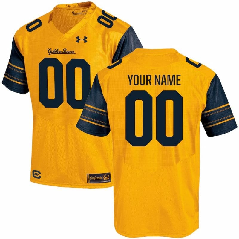 Custom Under Armour Jersey Gold Cal Bears Alternate Custom Jersey