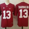 Alabama Crimson Tide 13 Tua Tagovailoa College Football Jersey Red