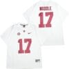Alabama Crimson Tide 17 Jaylen Waddle College Football Jersey White