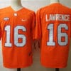 Clemson Tigers 16 Trevor Lawrence College Football Jersey Orange