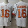 Clemson Tigers 16 Trevor Lawrence College Football Jersey White