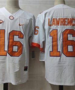 Clemson Tigers #16 Trevor Lawrence College Football Jersey White