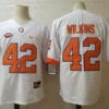 Clemson Tigers 42 Wilkins College Football Jersey White