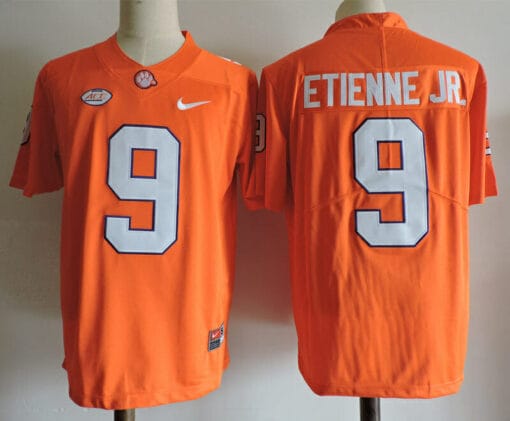 Clemson Tigers #9 Travis Etienne Jr College Football Jersey Orange