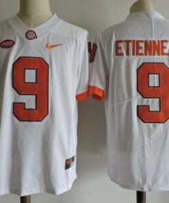 Clemson Tigers #9 Travis Etienne Jr College Football Jersey White