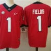 Georgia Bulldogs #1 Justin Fields Jersey College Football Red