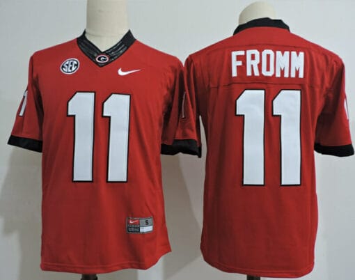 Georgia Bulldogs #11 Jake Fromm Jersey College Football Red