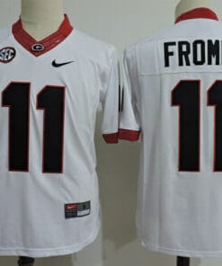 Georgia Bulldogs #11 Jake Fromm Jersey College Football White
