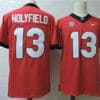 Georgia Bulldogs #13 Holyfield Jersey College Football Red