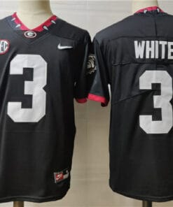 Georgia Bulldogs #3 White Jersey College Football
