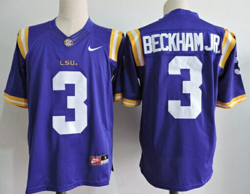 LSU Tigers #3 Odell Beckham Jr College Football Jersey Blue