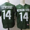 Michigan State Spartans 14 Brian Lewerke Football Jersey