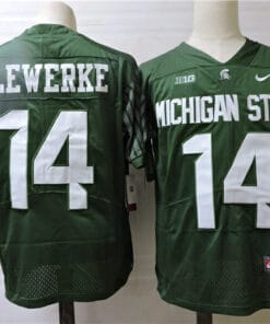 Michigan State Spartans #14 Brian Lewerke Football Jersey