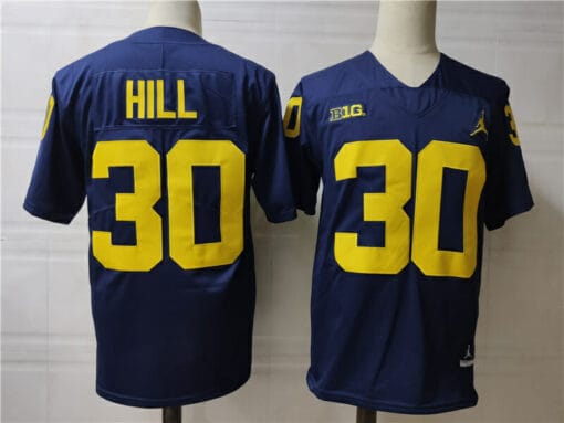Michigan Wolverines #30 Hill College Football Jersey