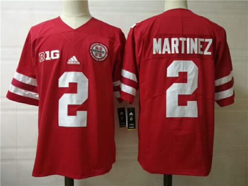 Nebraska Cornhuskers #2 Adrian Martinez Nebraska Jersey Football Red