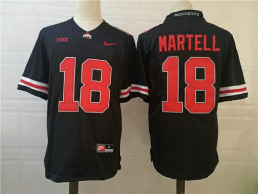 Ohio State Buckeyes #18 Martell College Football Jersey Black