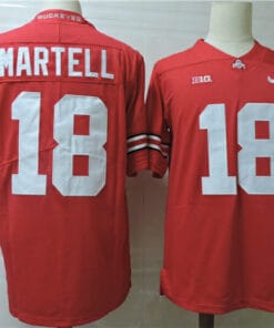 Ohio State Buckeyes #18 Martell College Football Jersey Red