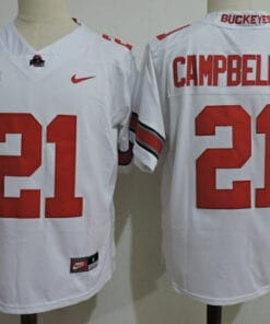Ohio State Buckeyes #21 Campbell Jr College Football Jersey White