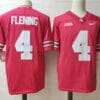 Ohio State Buckeyes 4 Fleming College Football Jersey Red