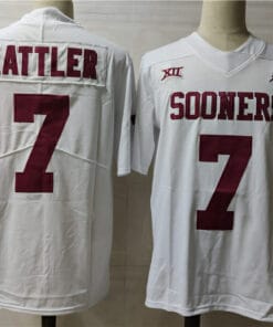 Oklahoma Sooners #7 Sooners College Football Jersey White