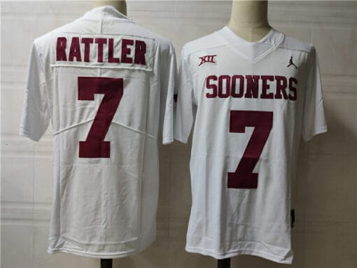 Oklahoma Sooners #7 Sooners College Football Jersey White