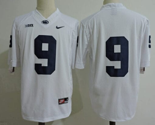 Penn State Nittany Lions Blue #9 No Name Football Jersey White